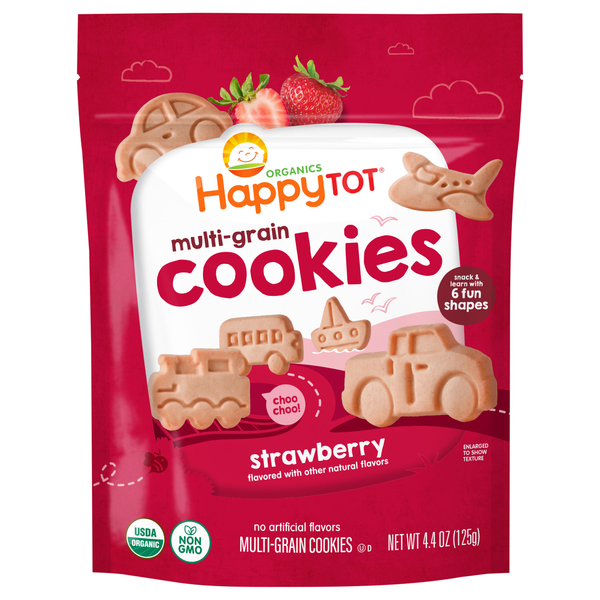 Happy Tot Organics Strawberry Multi-Grain Cookies