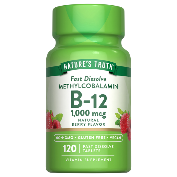 Nature's Truth Methylcobalamin B-12 1000 mcg Fast Dissolve Berry Tablets