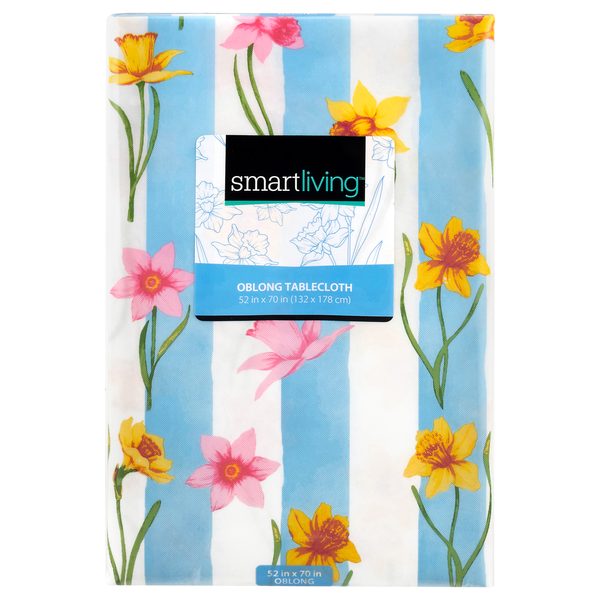 Smart Living Spring Square Tablecloth Oblong 52 X 70 Inch Floral