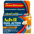 Advil Dual Action 200mg Acetaminophen Back Pain Caplets