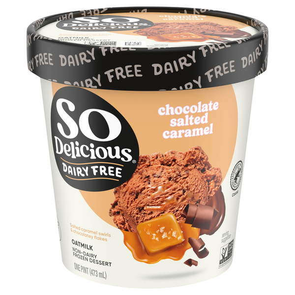 So Delicious Dairy Free Chocolate Salted Caramel Oatmilk Frozen Dessert