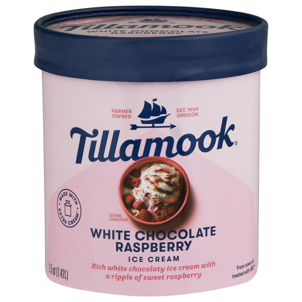 Save on Tillamook Ice Cream White Chocolate Raspberry Order Online