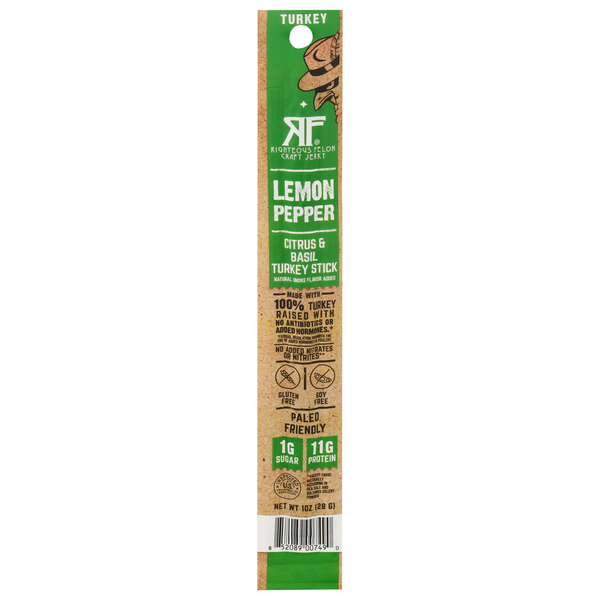 Righteous Felon Citrus & Basil Lemon Pepper Turkey Stick