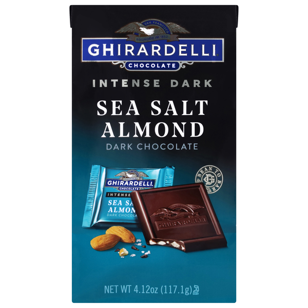 Ghirardelli Intense Sea Salt Almond Dark Chocolate Candy Squares