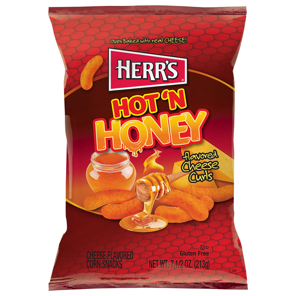 Herr's Hot 'N Honey Cheese Curls