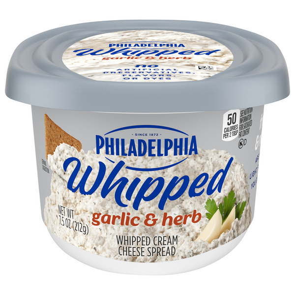 Save on Philadelphia Whipped Cream Cheese Spread Garlic & Herb Order