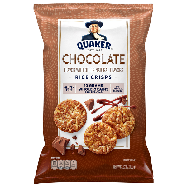 Save on Quaker Popped Rice Crisps Chocolate Gluten Free Order Online Delivery Giant