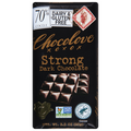 Chocolove Gluten & Dairy Free Strong Dark Chocolate Candy Bar 70% Cocoa