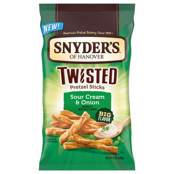 Save on Snyder's of Hanover Twisted Pretzel Sticks Sour Cream & Onion Order Online Delivery GIANT