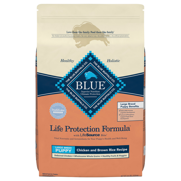 BLUE Life Protection Large Breed Puppy Chicken & Brown Rice Dry Dog Food