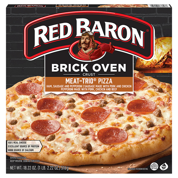 Red Baron Brick Oven Crust Meat-Trio Pizza Frozen