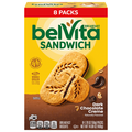 belVita Dark Chocolate Creme Breakfast Sandwich Bars Biscuits - 8 ct