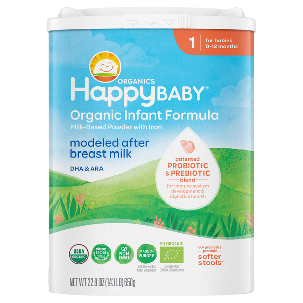 Happy Baby Organic Stage 1 Powder Infant Formula with Iron