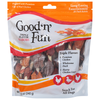 Good 'n' Fun Triple Flavor Kabobs Chicken Liver Duck Dog Chews - 18 ct