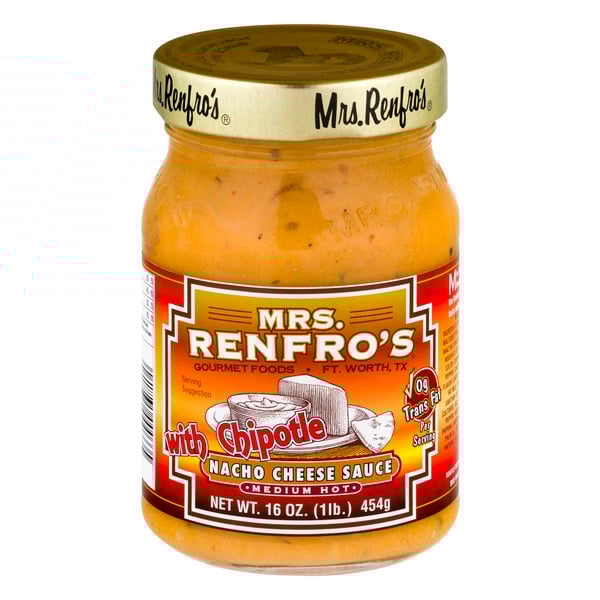 Mrs. Renfro's Medium Hot Nacho Cheese Sauce with Chipotle