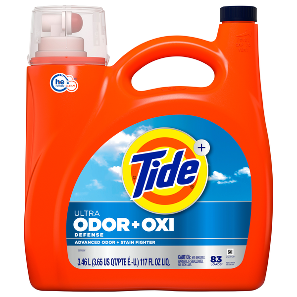 Tide+ Ultra Odor Defense + Oxi Liquid Laundry Detergent
