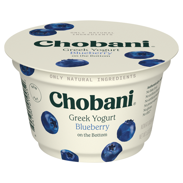 Chobani Non Fat Blueberry on the Bottom Greek Yogurt Cup