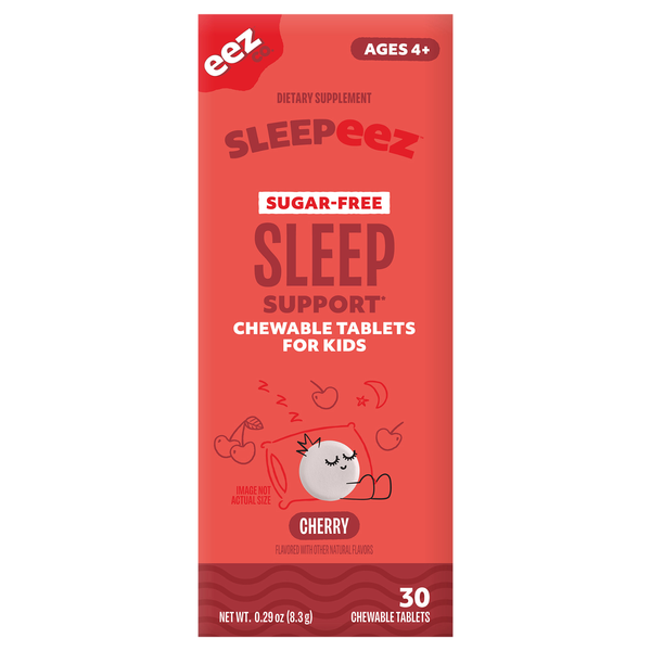 Sleepeez Sugar-Free Cherry Sleep Support Chewable Tablets for Kids