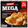 Banquet MEGA Bowls Chicken Bacon Alfredo Bowl 25g Protein Frozen Meal