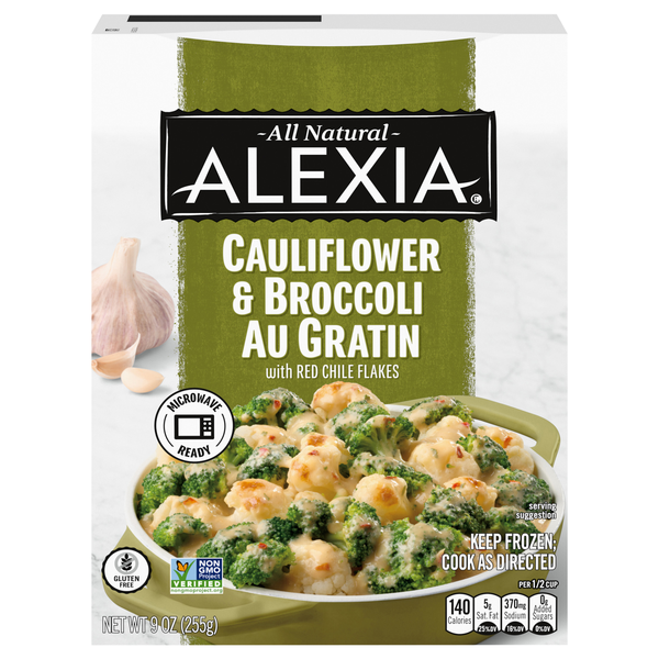 Alexia All Natural Cauliflower & Broccoli Au Gratin Frozen