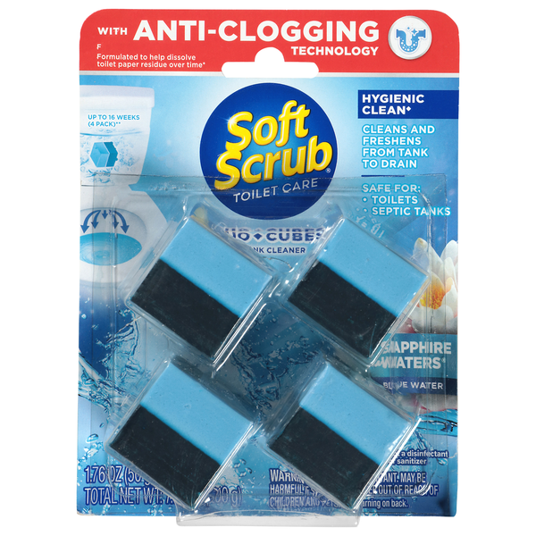 Soft Scrub Duo-Cubes Sapphire Waters In-Tank Toilet Bowl Cleaner - 4 ct