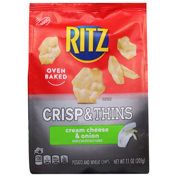 Nabisco Ritz Crisp & Thins Cream Cheese & Onion