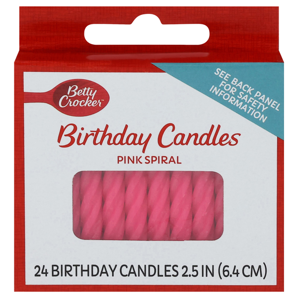 Betty Crocker Pink Spiral Birthday Candles