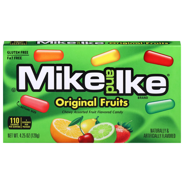 Mike & Ike Original Fruit Chewy Candy Movie Theater Box