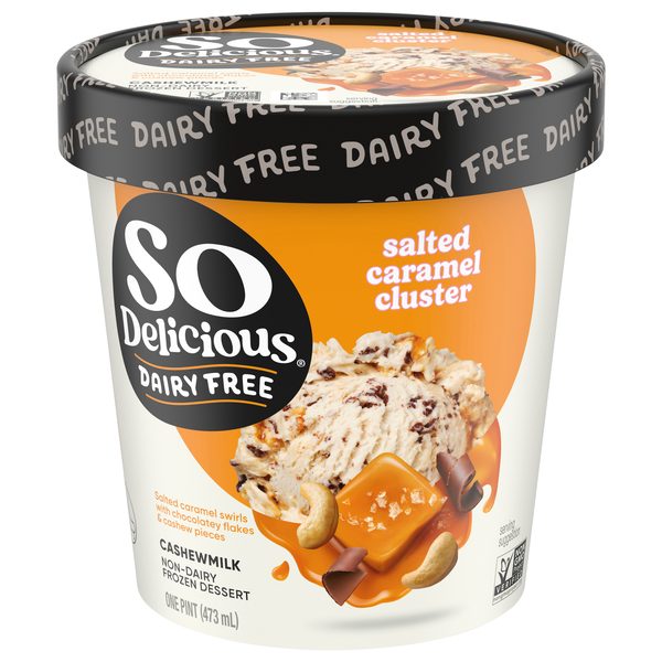 So Delicious Dairy Free Salted Caramel Cluster Cashewmilk Frozen Dessert