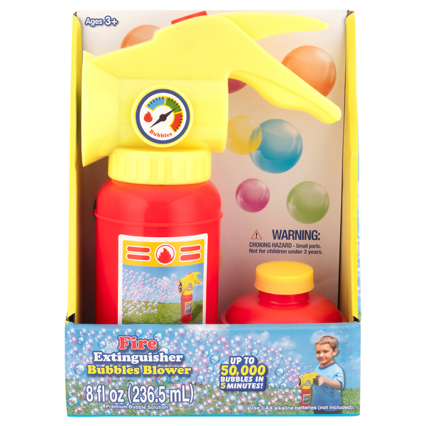 Amazing Bubbles Fire Extinguisher Bubbles Blower Toy Ages 3+