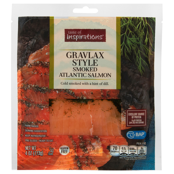 Taste of Inspirations Gravlax Style Atlantic Salmon Pre-Sliced