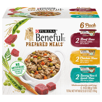 Purina Beneful Prepared Meals Variety Pack Adult Wet Dog Food - 6 ct