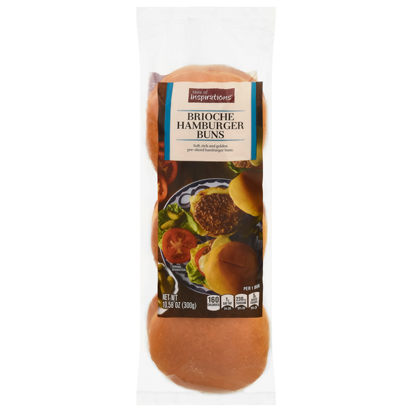 Taste of Inspirations Bakery Brioche Hamburger Buns - 6 ct