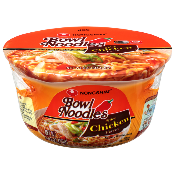Nongshim Spicy Chicken Flavor Bowl Noodles