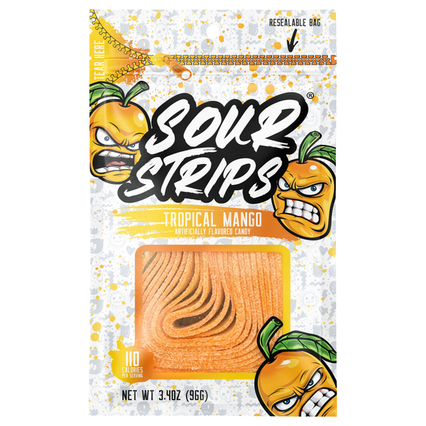 Sour Strips Tropical Mango Candy