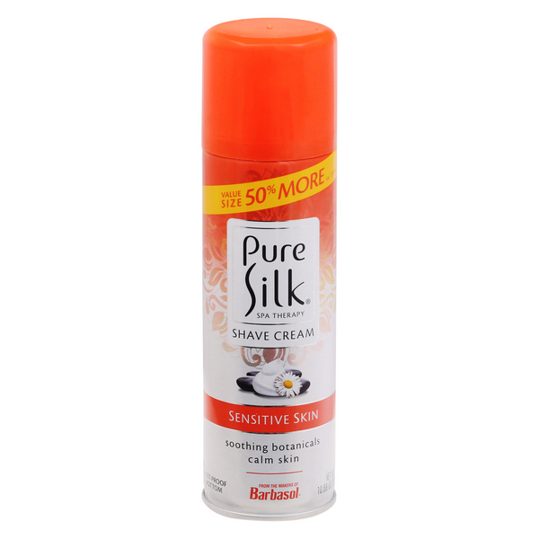 Save on Pure Silk Spa Therapy Shave Cream Sensitive Skin Value Size