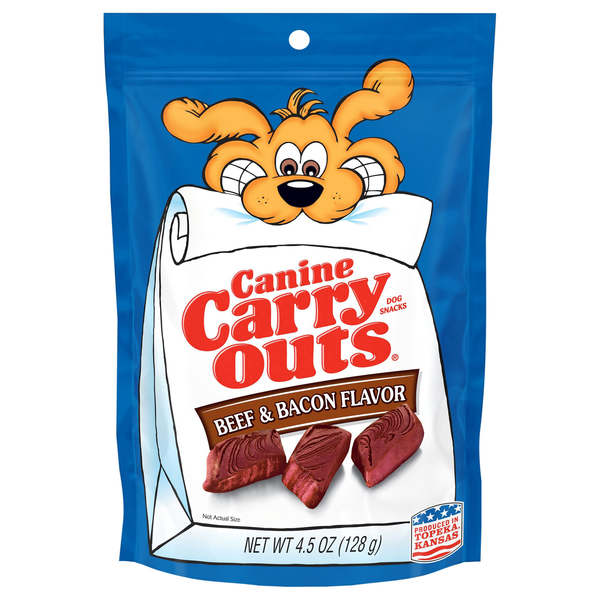 Canine Carry Outs Beef & Bacon Flavor Dog Treat Snacks
