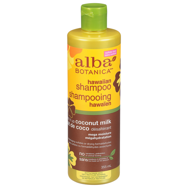 Save on Alba Botanica Hawaiian Mega Moisture Shampoo Coconut Milk Order