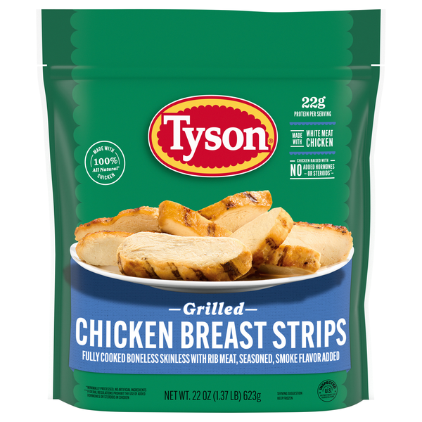 Tyson Grilled & Ready Chicken Breast Strips Fully Cooked Frozen
