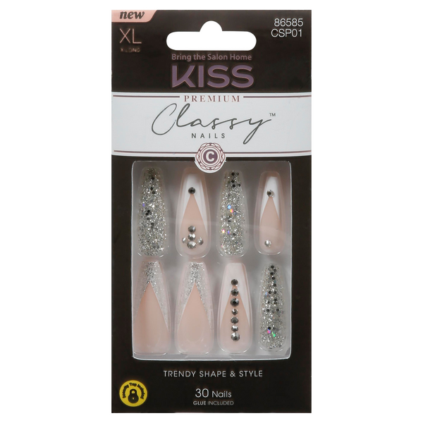 Save on Kiss Classy Premium Nails XL Length Order Online Delivery GIANT