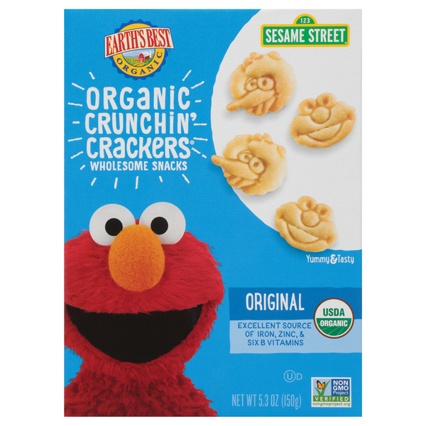 Earth's Best Organic Sesame Street Original Crunchin' Crackers