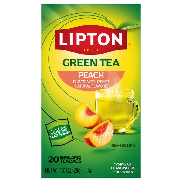 Lipton Peach Green Tea Bags