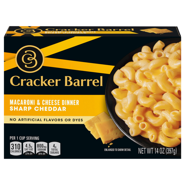 Cracker Barrel Sharp Cheddar Macaroni & Cheese Dinner