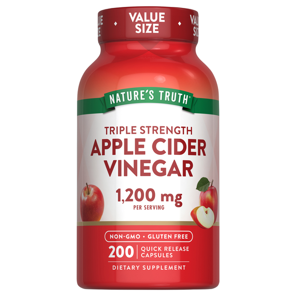 Nature's Truth Triple Strength Apple Cider Vinegar 1200 mg Capsules