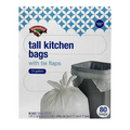 Hannaford Tall Kitchen Trash Bags with Tie Flaps 13 Gallon