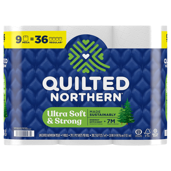 Quilted Northern Ultra Soft & Strong Mega Roll 2-Ply Toilet Paper - 9 ct