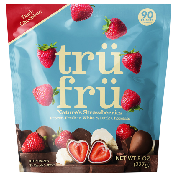 Tru Fru Nature's Strawberries in White & Dark Chocolate Frozen