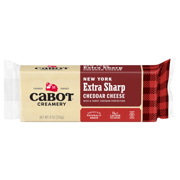Cabot Creamery Aged New York Extra Sharp White Cheddar Cheese Block