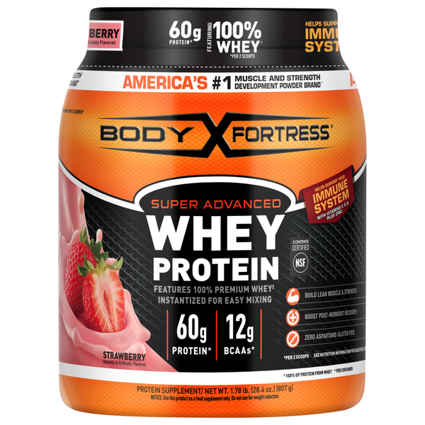 Body Fortress Super Advanced Strawberry 60g Whey Protein Powder