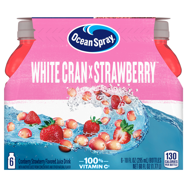 Ocean Spray White Cran x Strawberry Juice Drink - 6 pk
